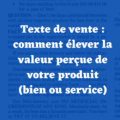 texte de vente