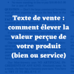 texte de vente