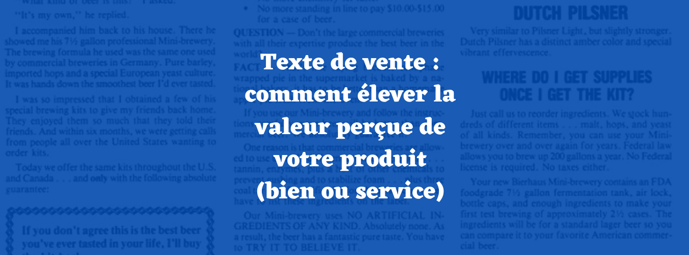 texte de vente
