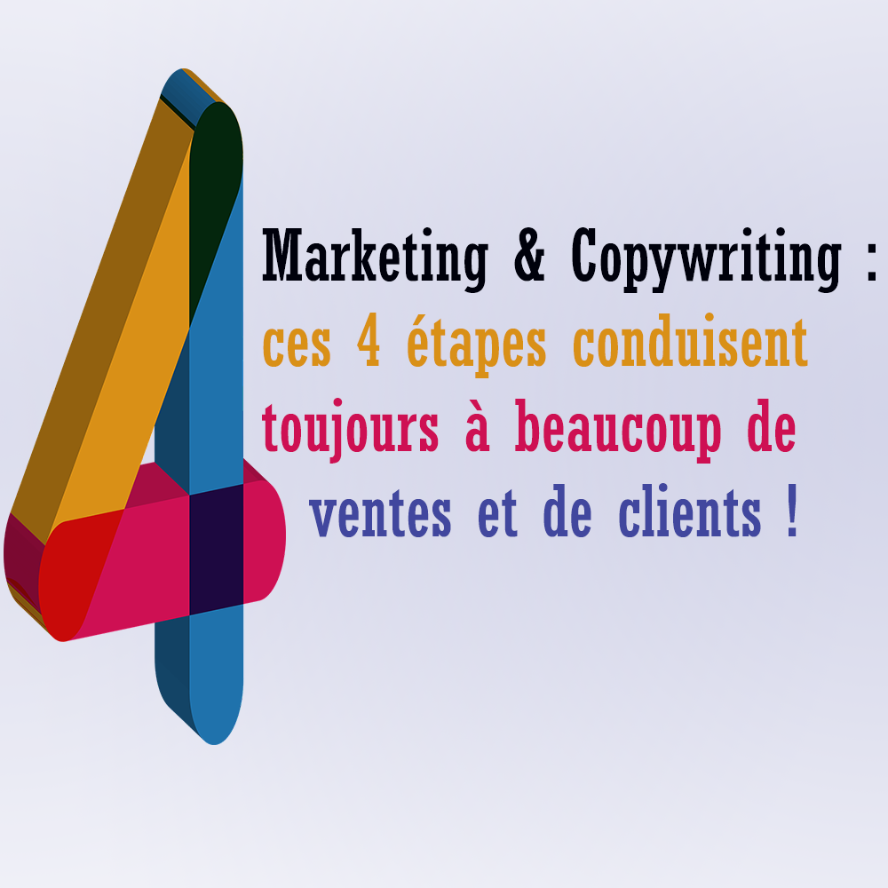 Copywriting et marketing: les 4 étapes de vente et de clientelle