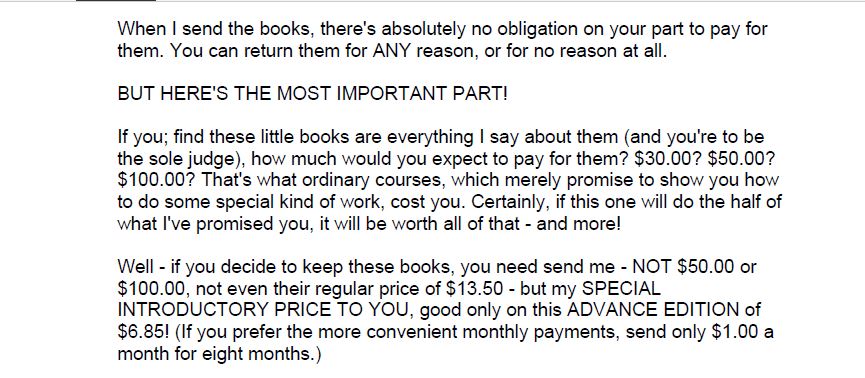 texte de vente: annonciateur de prix